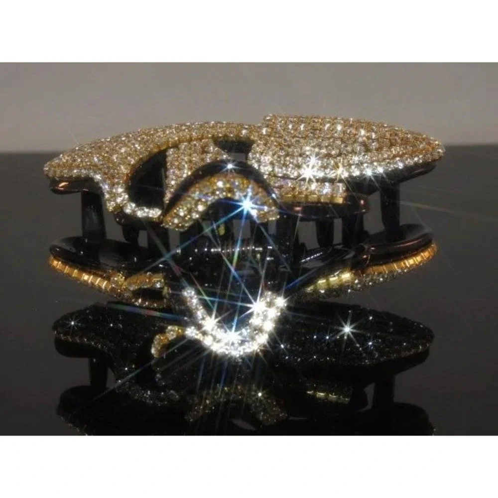 1 New Gorgeous Hair Clip with Shinny Crystals Hair Jewelry Accessories US Seller